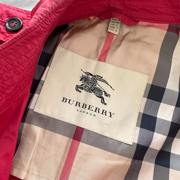 Burberry Red Utility Jacket (Size: US 4) - Picture 7 of 7